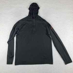 Lululemon Hoodie Mens Large Dark Gray Quarter Zip Sweater Activewear